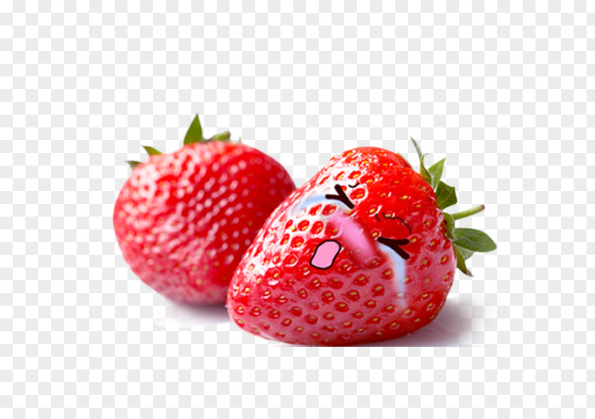 Cartoon Strawberry Ice Cream Milk Fruit Aedmaasikas PNG