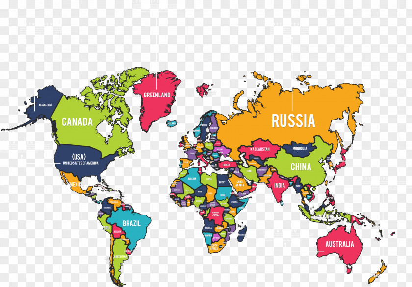 Color World Map Information Cannabis PNG