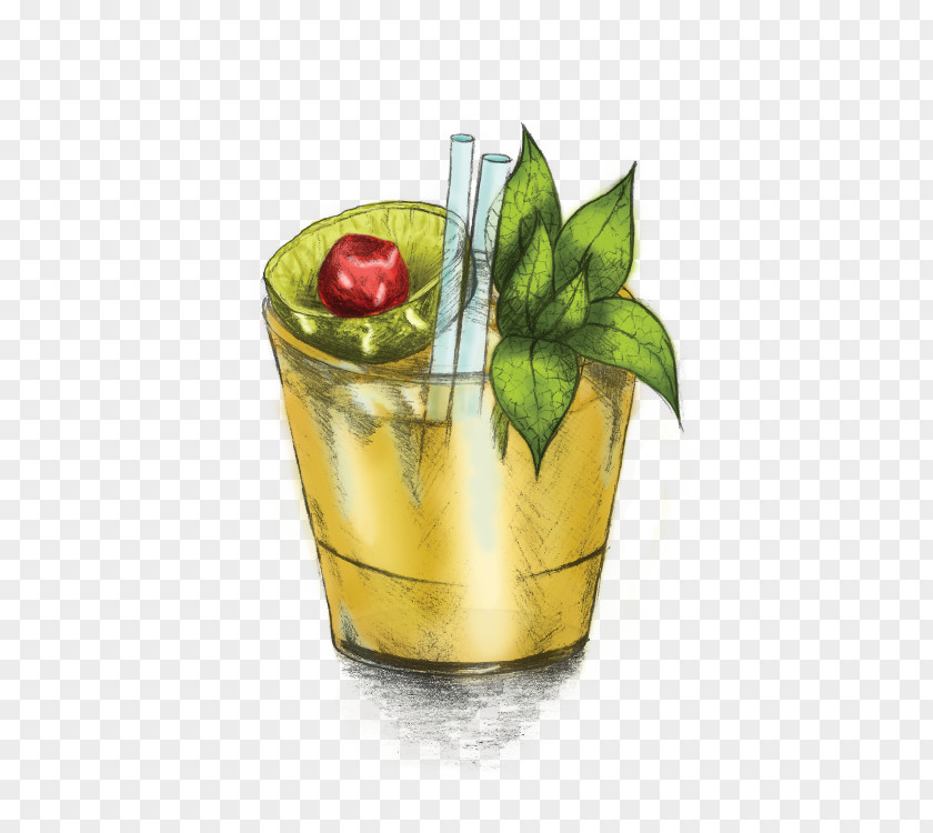 Mai Tai Cocktail Garnish Mint Julep Falernum PNG