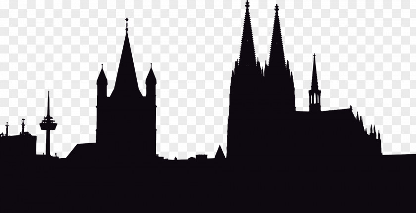 Silhouette Cologne Cathedral Photography Image PNG