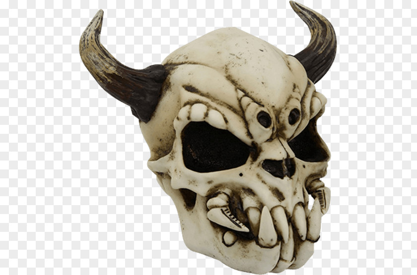 Skull Devil Horn Human Skeleton Bone PNG