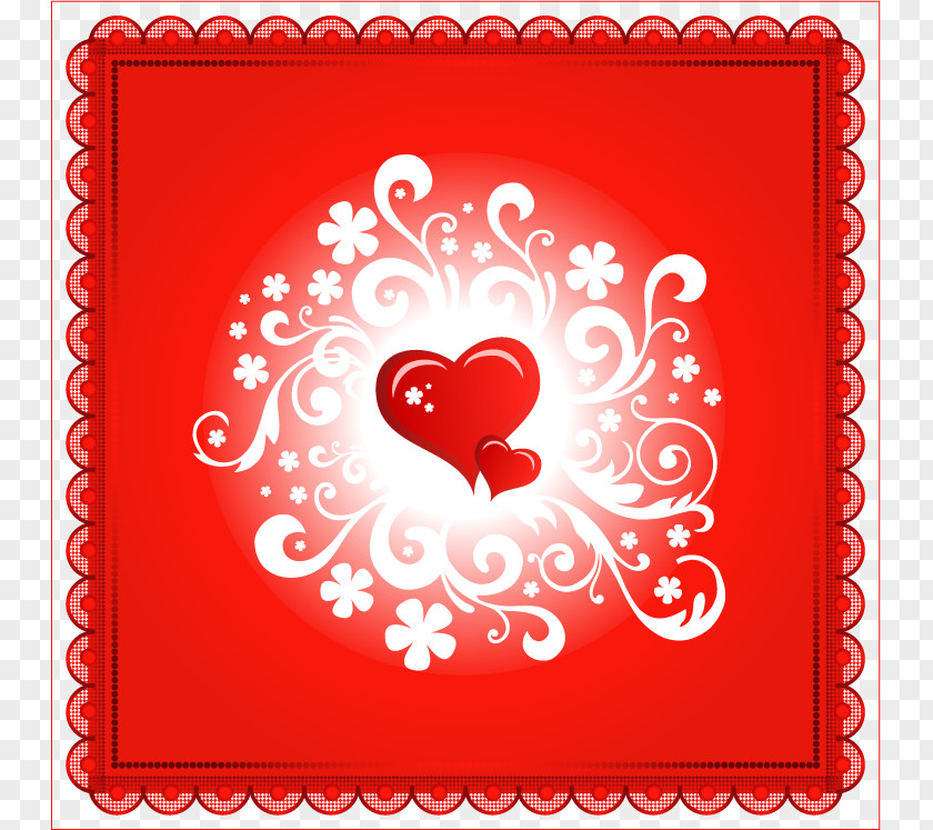 Square Valentine's Heart Valentines Day PNG