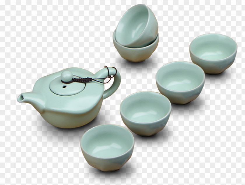 Celadon Tea Pattern With No Material Green Teaware PNG