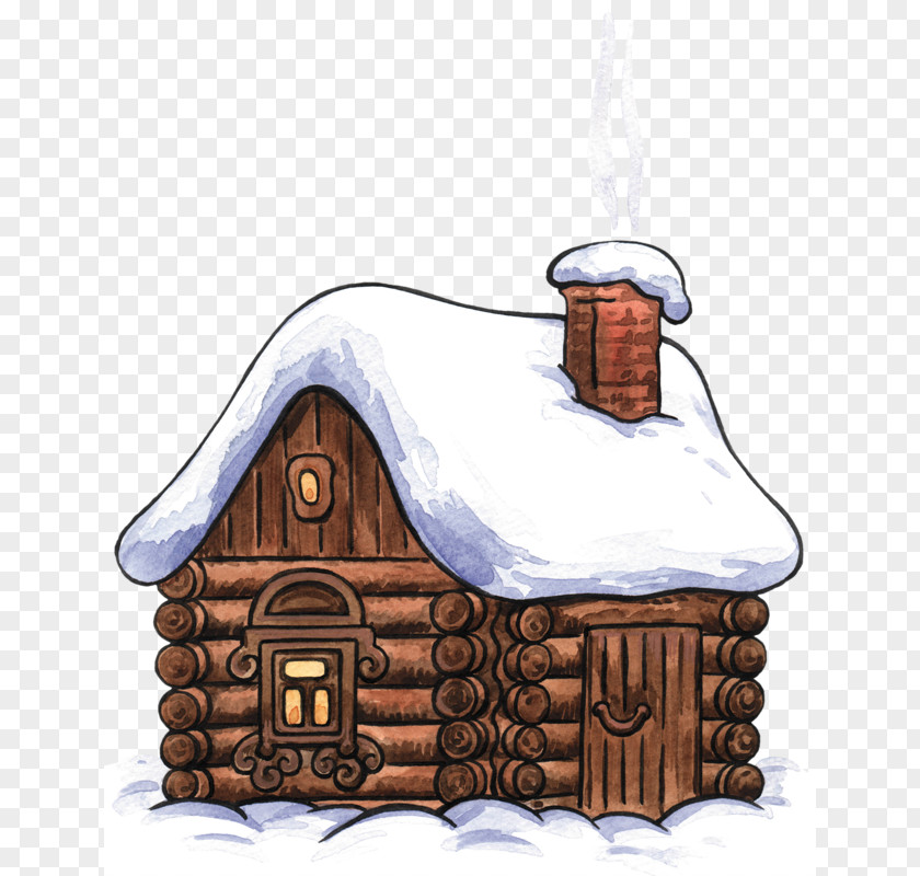 Cottage Log Cabin Drawing Clip Art PNG