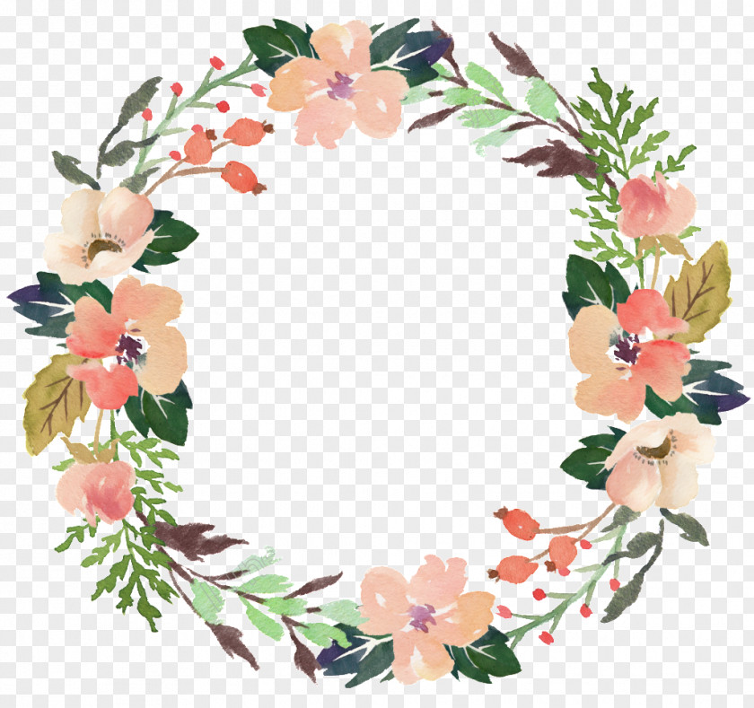 Garland Wreath Flower Clip Art PNG