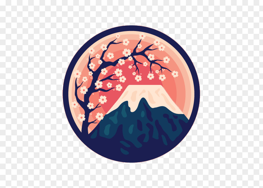 Painted Plum Creative Mount Fuji Graphic Design Dribbble Illustration PNG