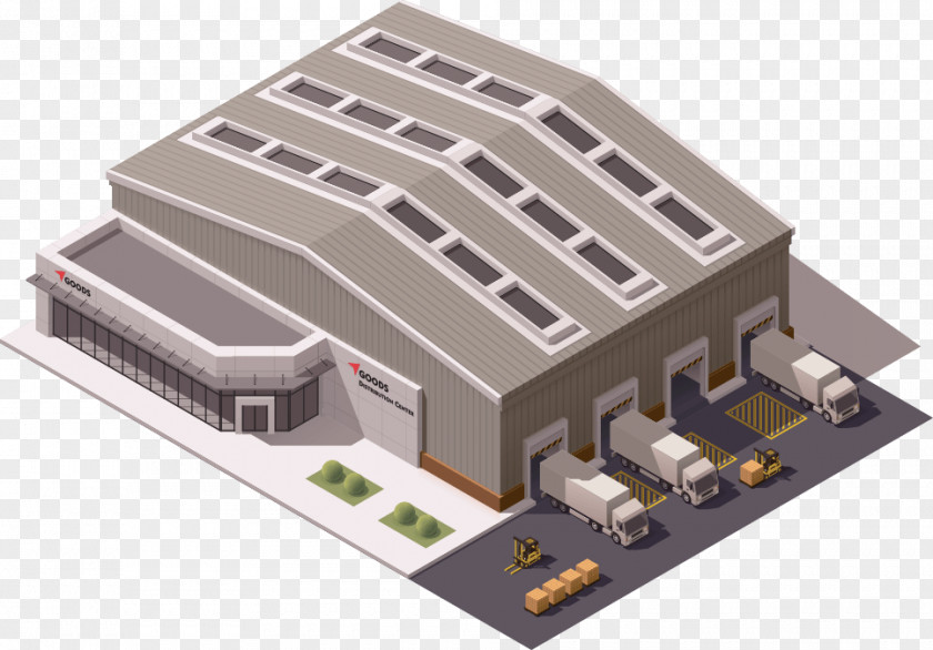 Warehouse Isometric Projection Building PNG