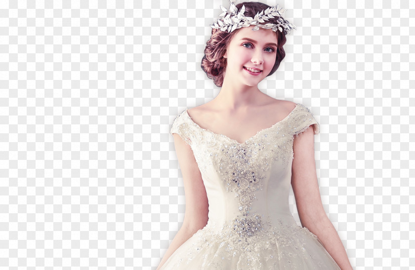 Exhibition Model Wedding Dress Bride Party Cocktail PNG
