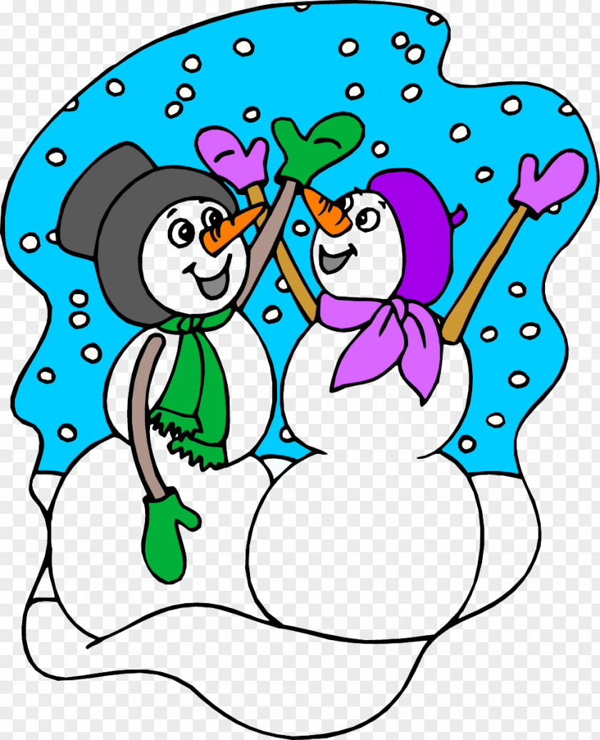 Happy Snowman Sisters Snow Weather Winter Storm Clip Art PNG