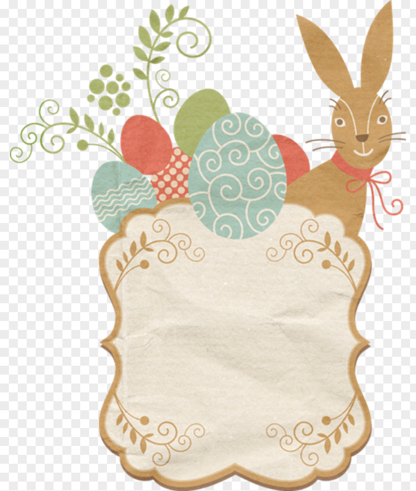 Easter Bunny Paper Egg Sticker PNG