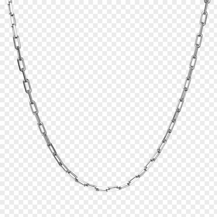 Necklace Pendant Rope Chain Silver PNG