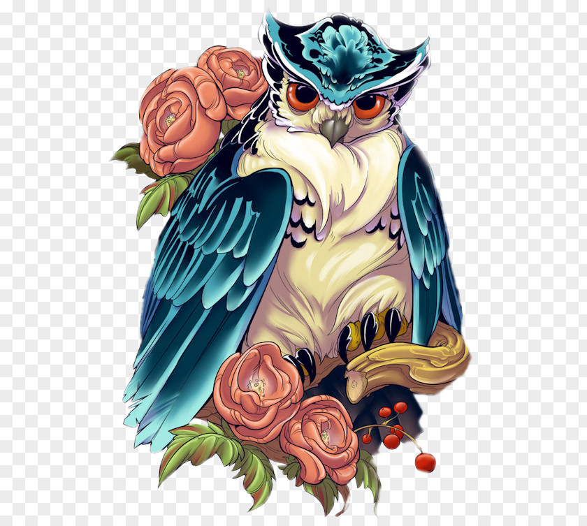 Owl Tattoo Irezumi Design Birds To Color PNG