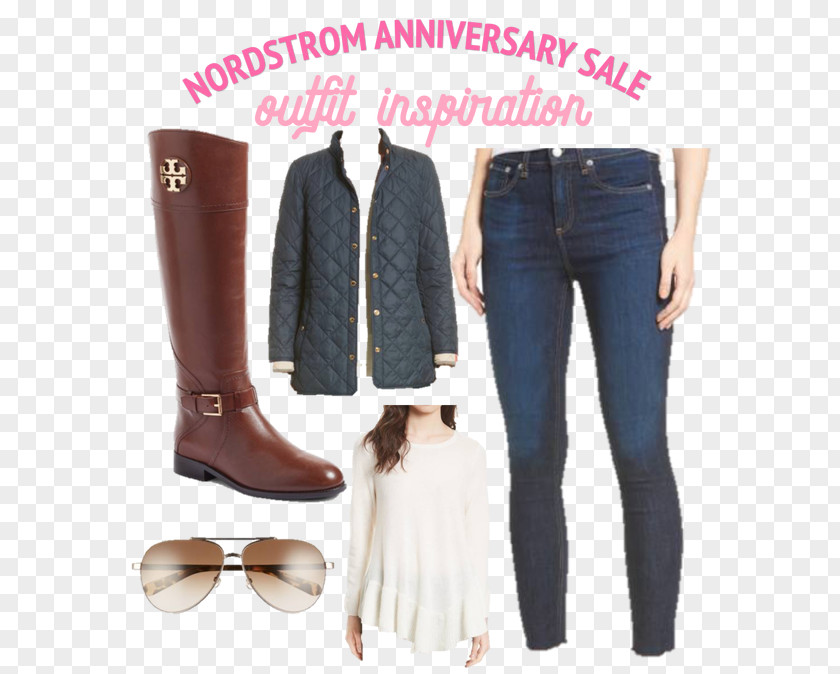 Riding Boots Jeans Sweater Shoe Cardigan Fashion PNG