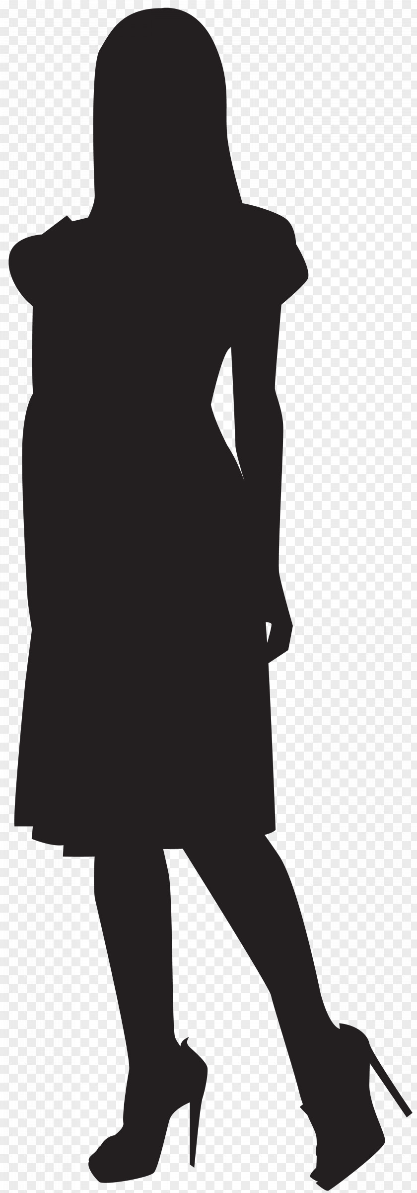 Woman Silhouette Clip Art Black And White Shoulder Shoe Human Behavior PNG