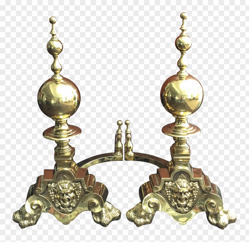 Brass Andiron Bronze Tool Fireplace PNG