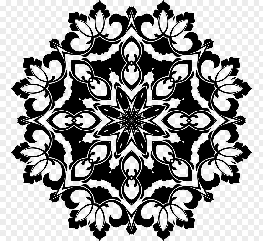 Geometric Ornament Floral Design Clip Art PNG