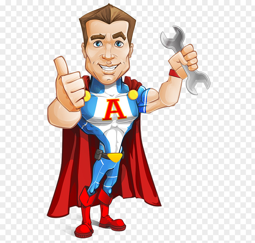 Superman Thumb Cartoon Character PNG