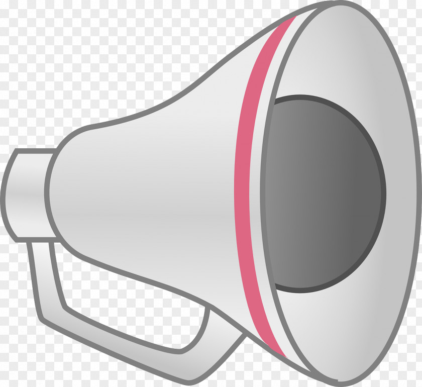 White Megaphone Clip Art PNG