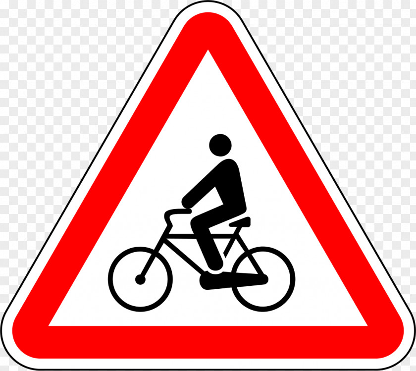 Bicycle Traffic Sign Warning Stock Photography PNG