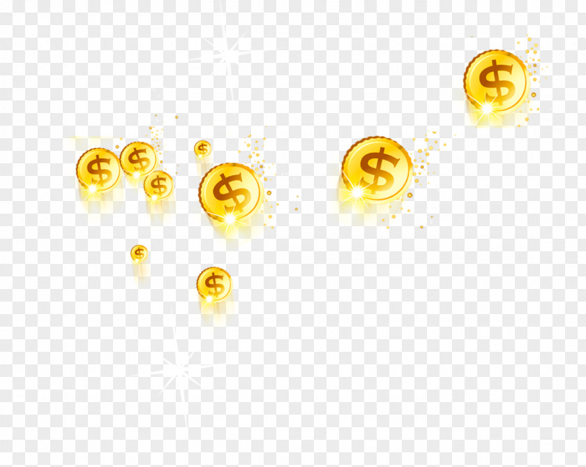 Coin Yellow Pattern PNG