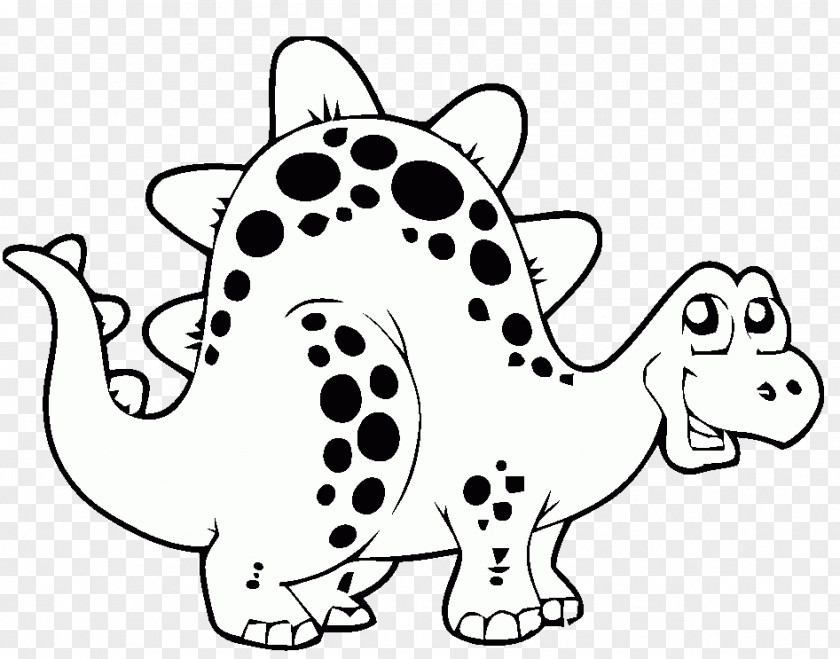 Dinosaur Coloring Book Stegosaurus Drawing Cartoon PNG