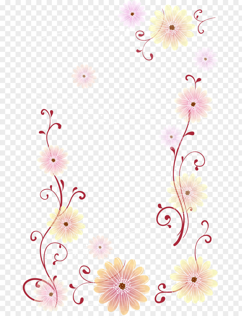 Hand-painted Flowers Vector Flower Paper Euclidean Rose Painting PNG