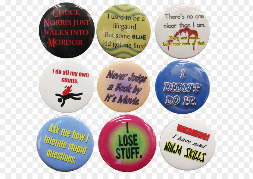 Pin Badges Button Font PNG
