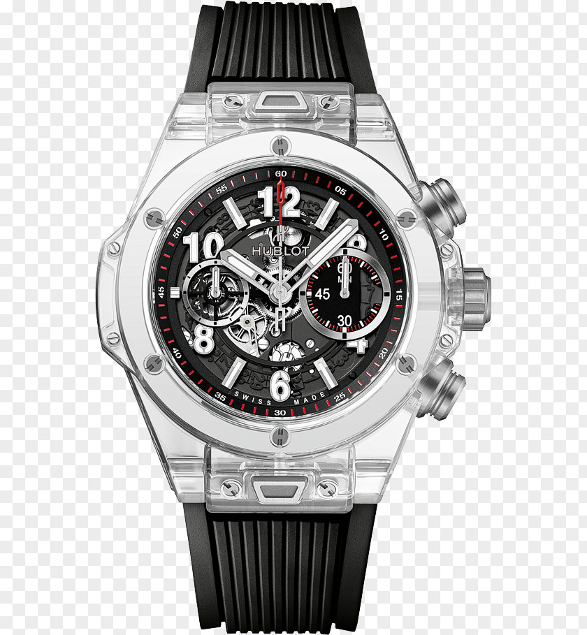 Vis Hublot King Power Watch Sapphire Retail PNG