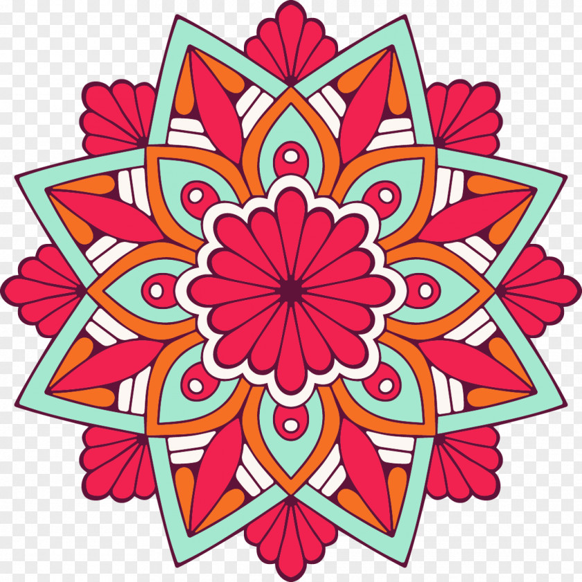 Buddhism Red Pattern Mandala Religion PNG