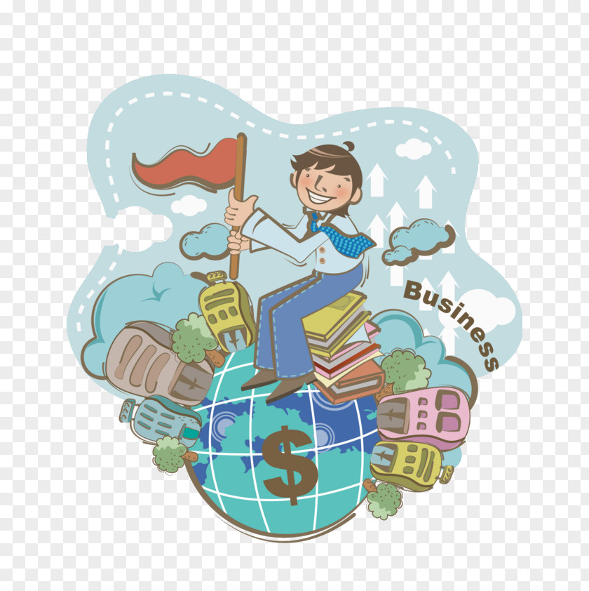 Business Boy Illustration Image Cartoon Vector Graphics Logo PNG