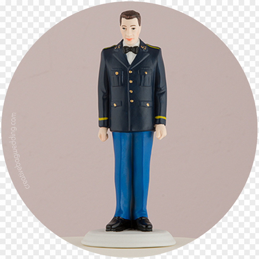 Chinese Military Uniform Dress Army Service Wedding Cake Topper PNG
