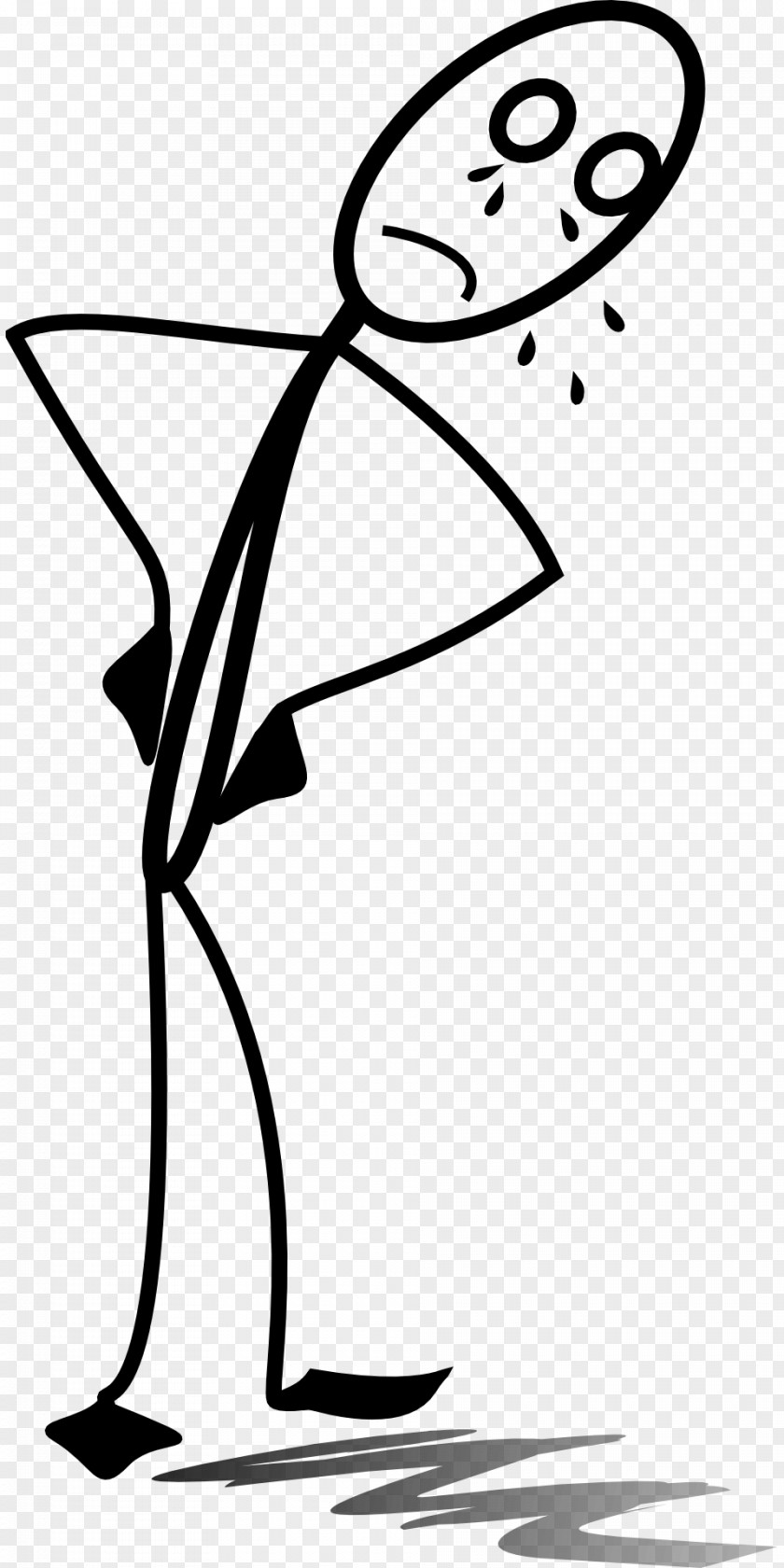 Crying Vector Stick Figure Sadness Clip Art PNG