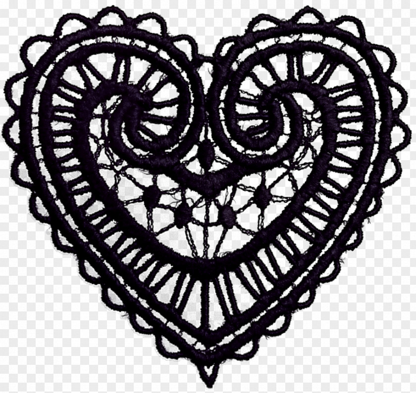 Lace Tattoo Heart Clip Art PNG