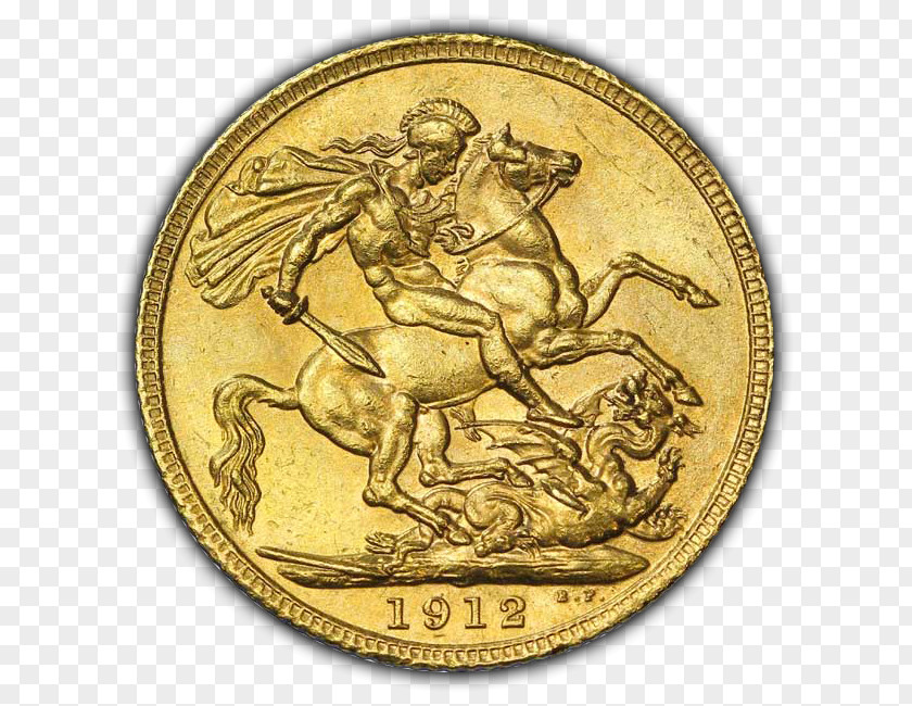 Coin Half Sovereign Gold PNG