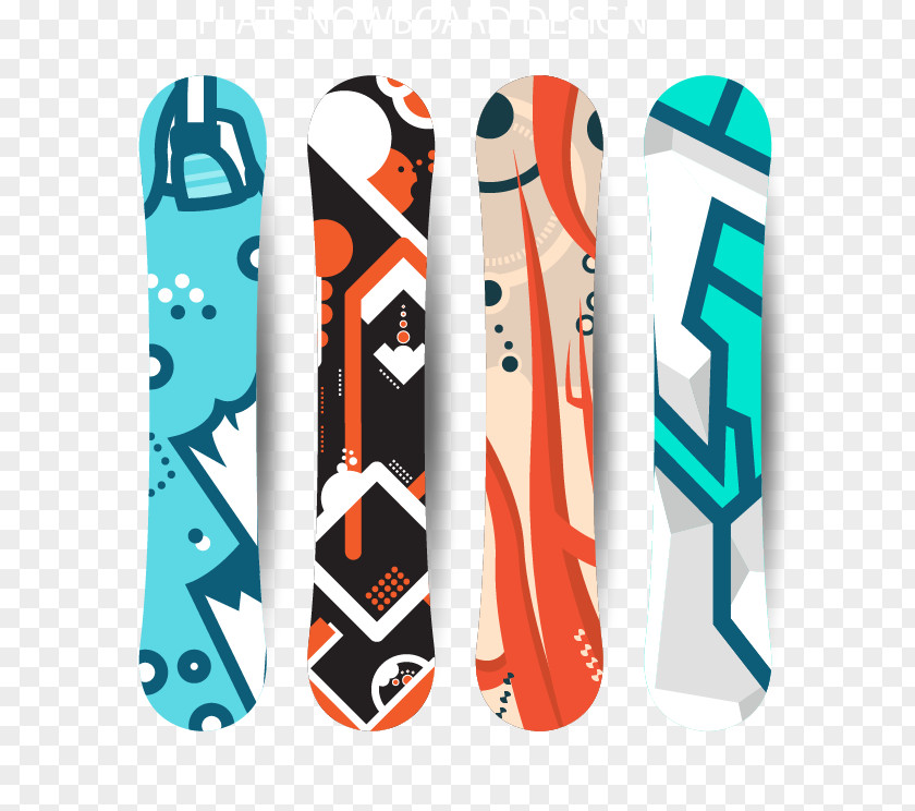 Geometric Graffiti Snowboard Skiing Geometry Winter Sport PNG