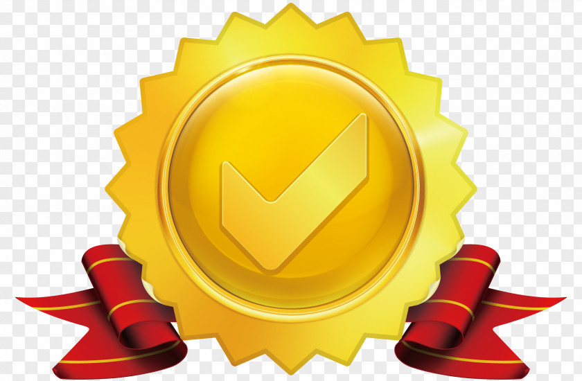 Medal Elements Gold Badge Icon PNG