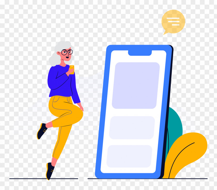 Mobile Phone Ebusiness Girl PNG