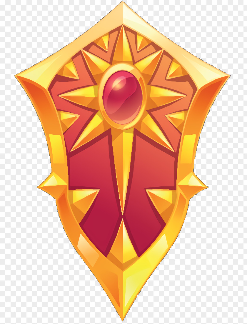 Shield Symbol Background Orange PNG
