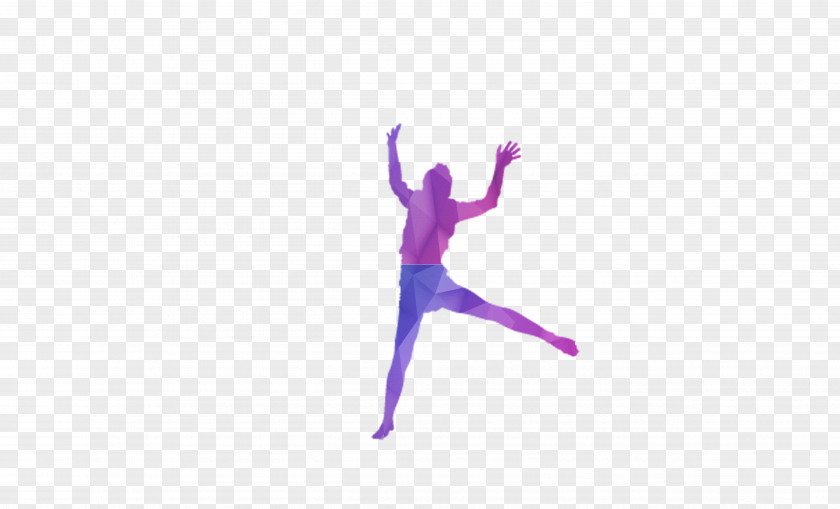 Youth,jump,Silhouette Modern Dance Purple Wallpaper PNG