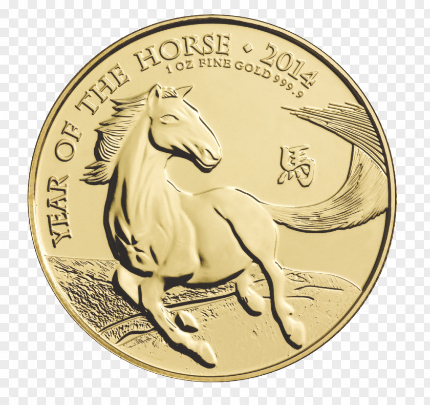 Coin Gold The Queen's Beasts Mint PNG