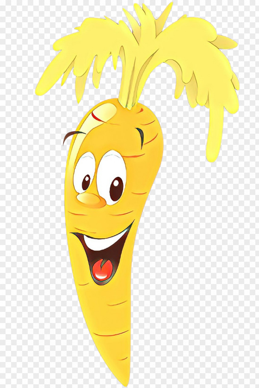 Vegetable Smile Cartoon Yellow Banana Plant Smiley PNG