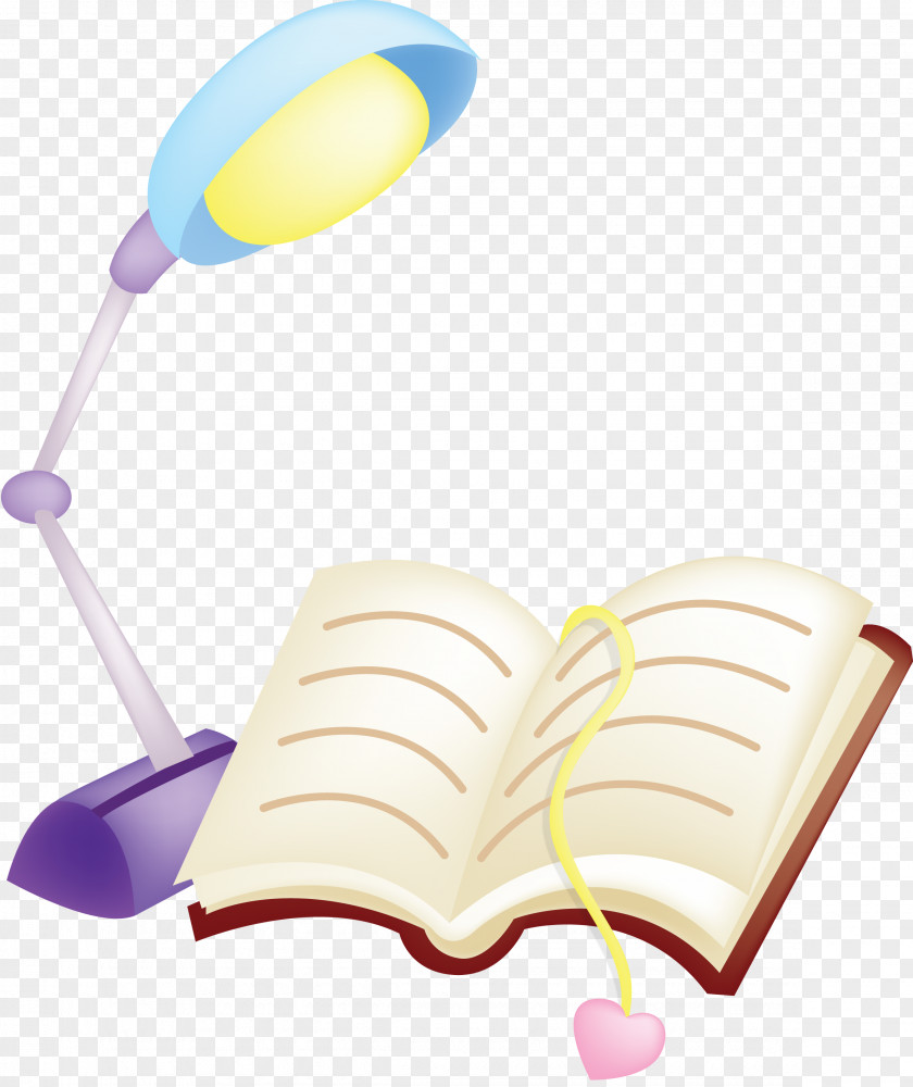 Cartoon Book Learning Information Lamp PNG
