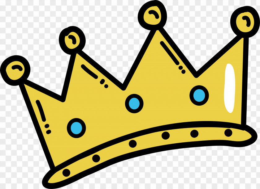 Hand Painted Cartoon Crown PNG