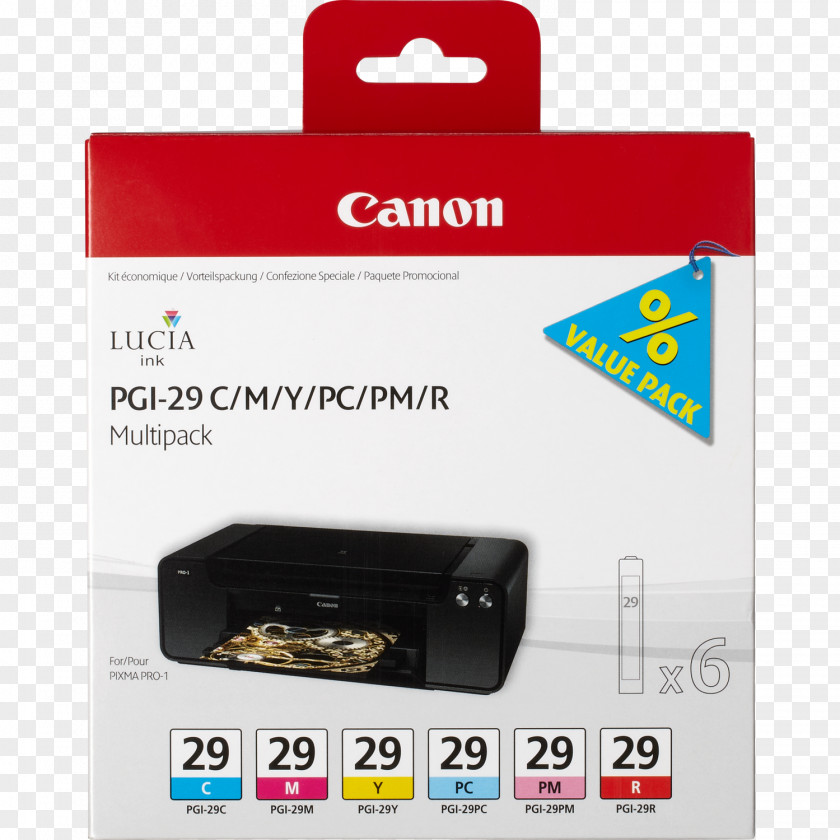Multipack Canon PowerShot Pro1 Inkjet Printing Printer CMYK Color Model PNG