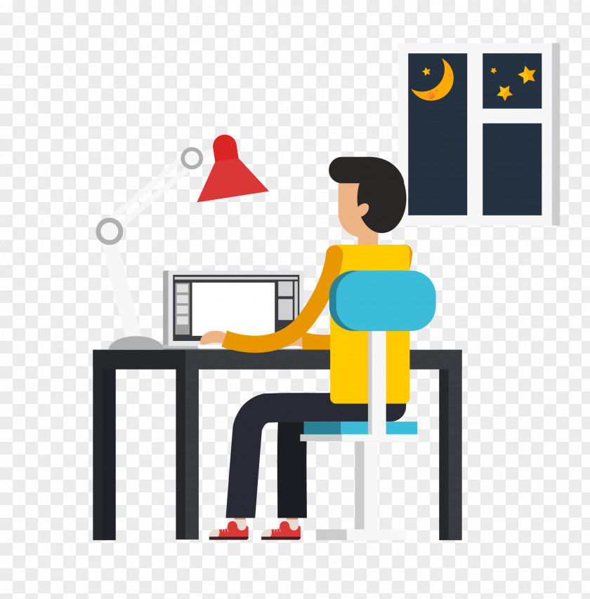 Vector Stay Up Late Work Material Night Download Computer File PNG