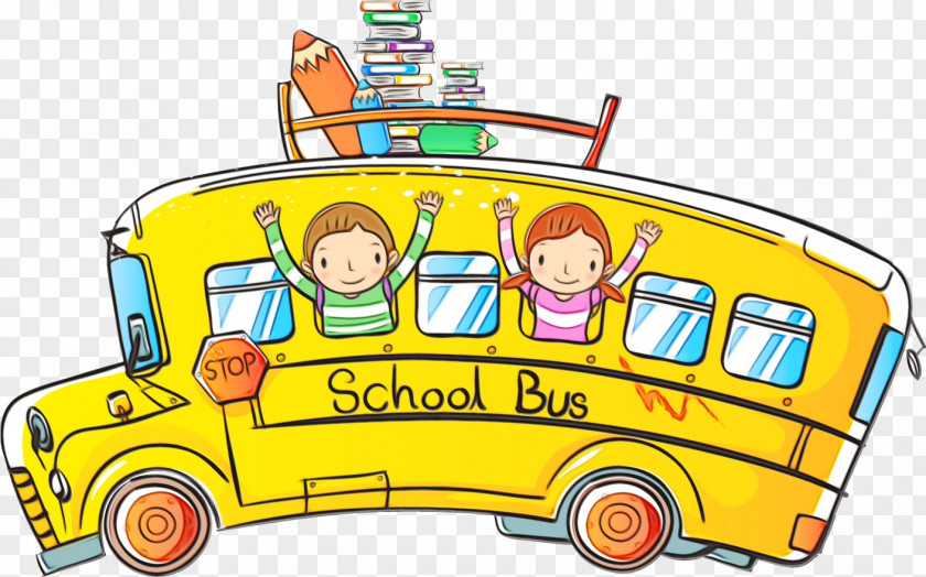Vehicle Transport School Bus Cartoon PNG