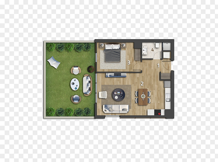 Apartment Garden Terrace Floor Plan PNG