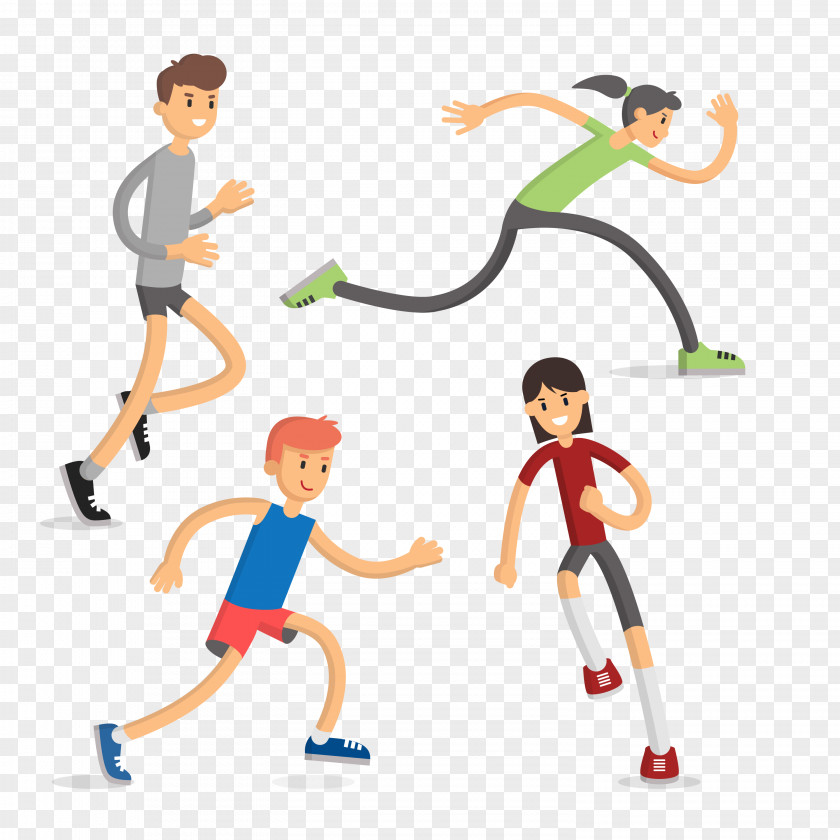 As Children Vector Graphics Running Design PNG