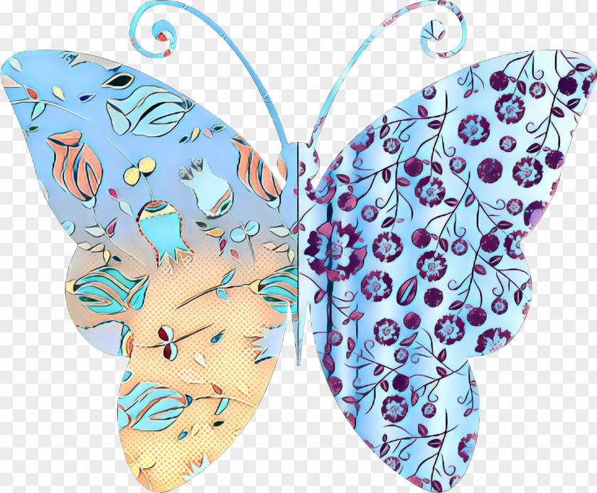 Feather Moths And Butterflies Retro Background PNG