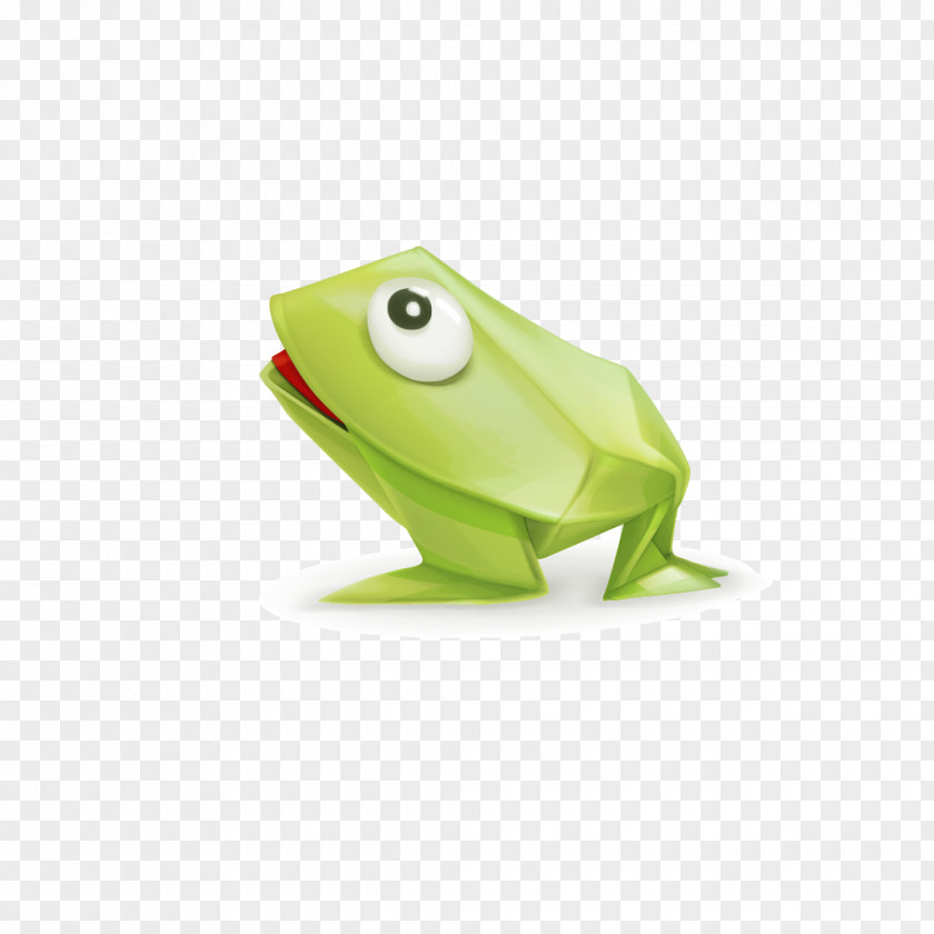 Origami Frog Illustration PNG